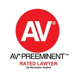 AV preeminent rated lawyer by Martindale Hubbell